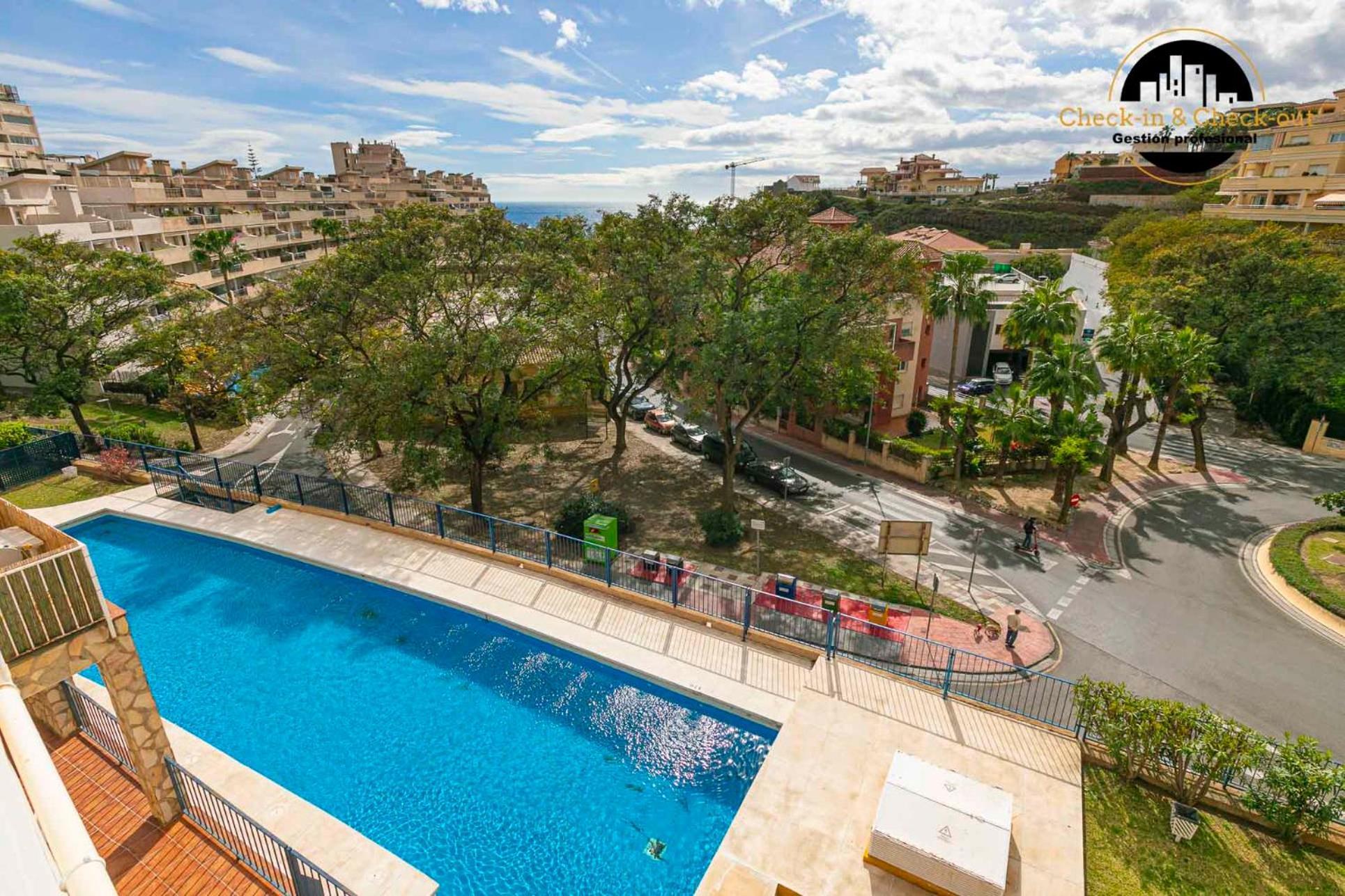 Apartamento Benalmadena con piscina Benalmádena Exterior foto